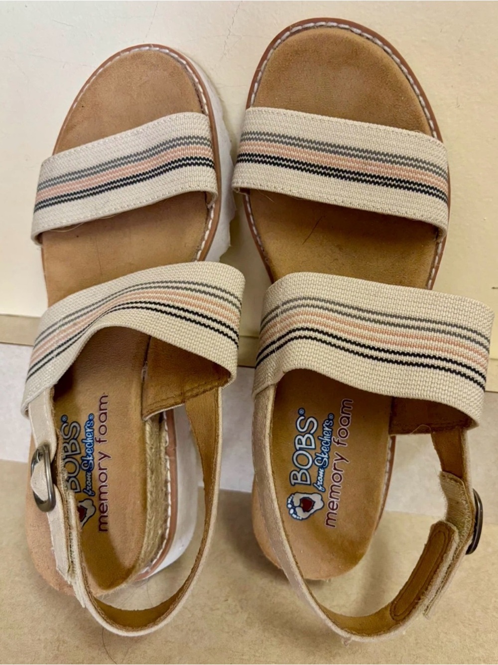 BOBS from Skechers Memory Foam Sandals